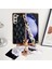 Samsung Galaxy Z Fold6 5g Kılıf Izgara Dokulu Pu+Pc Telefon Kılıfı, Şerit Zincir Askılı-Siyah (Yurt Dışından) 2