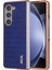 Azns Samsung Galaxy Z Fold6 5g Kılıf Timsah Dokulu Pu Deri+Pc Telefon Kapağı-Mavi (Yurt Dışından) 1
