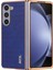 Azns Samsung Galaxy Z Fold6 5g Kılıf Timsah Dokulu Pu Deri+Pc Telefon Kapağı-Mavi (Yurt Dışından) 4