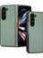 Samsung Galaxy Z Fold6 5g Kılıf Karbon Fiber Dokulu Deri Arka Kapak Kaymaz-Yeşil (Yurt Dışından) 1