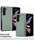Samsung Galaxy Z Fold6 5g Kılıf Karbon Fiber Dokulu Deri Arka Kapak Kaymaz-Yeşil (Yurt Dışından) 5