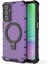 Samsung Galaxy A15 4G/A15 5g Kılıf Manyetik Kickstand Şerit Tasarım Pc+Tpu Telefon Kapağı-Mor (Yurt Dışından) 2