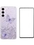 Wanlonfeng Samsung Galaxy S23 Kılıf Ekran Koruyucu Tpu Telefon Kapak 3D Glitter Payetler-Mor (Yurt Dışından) 1