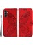 Samsung Galaxy A24 4g (162.1 x 77.6 x 8.3mm) Kılıf Deri Telefon Kılıfı-Kırmızı (Yurt Dışından) 1