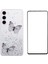 Wanlonfeng Samsung Galaxy S23 Kılıf Ekran Koruyucu Tpu Telefon Kapaklı 3D Parıltılı Payetler-Beyaz (Yurt Dışından) 1