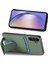 C1-11 Samsung Galaxy A15 4g/5g Kılıf Deri Kaplamalı Tpu Karbon Fiber Dokulu Arka Kapak-Yeşil (Yurt Dışından) 5