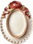 Gül Kabartmalı Oval Çerçeve 14CM Silikon Kalıp K-114 3