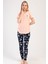 Pamuklu Kadın Kısa Kol Tayt Pijama Takım , 403276 1