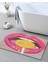 Sarı Pembe Temalı Lolipop ve Dudak Desenli Modern Dekoratif Banyo Paspası 90×60 Dijital Baskı 1