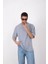 Basic Bisiklet Yaka Oversize T-Shirt - Gri 1