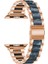 Apple Watch Seri SE/11/10/9/8/7/6/5/4/3 ile Uyumlu 42MM-41MM-40MM-38MM Seramik Reçine Metal Kordon Rose Gold Lacivert 1