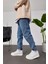 Paça Barkodlu Taşlamalı Mavi Jean G-115 2