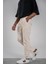 Krem Dar Paça Boyfriend Fit Gabardin Pantolon 2