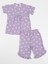 Bisiklet Yaka Kısa Kollu Kız Çocuk Pijama Takımı 1