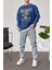 Brooklyn Yıkamalı Mavi Sweatshirt 1