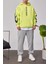 Cth Kolları Desenli Fosforlu Yeşil Sweatshirt 1