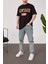 Vintage Yazılı Siyah Tshirt 4