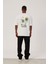 Arkası Palmiye Baskılı Beyaz Tshirt 1