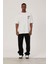 Arkası Palmiye Baskılı Beyaz Tshirt 3