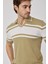 Yeşil Beyaz Parçalı Triko Kumaş Tshirt 2