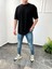 Oval Kesim Basic Siyah Tshirt 1