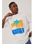Cofe D'azur Resim Baskılı Beyaz Tshirt 2