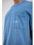 Young Atelier Yazılı Mavi Yıkamalı Oversize Tshirt 2