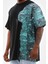 Bisiklet Yaka Baskılı Oversize T-Shirt - Siyah 2