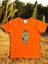 Cool Gitarlı Ayıcık Baskılı Turuncu Renk Kız Erkek Çocuk Kısa Kollu Pamuklu Penye Kumaş T-Shirt 2