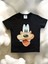 Disney Guffy Köpek Karakterli Siyah Pamuklu Penye Kumaş Kısa Kollu Kız Erkek Çocuk T-Shirt 1