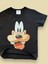 Disney Guffy Köpek Karakterli Siyah Pamuklu Penye Kumaş Kısa Kollu Kız Erkek Çocuk T-Shirt 4