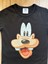 Disney Guffy Köpek Karakterli Siyah Pamuklu Penye Kumaş Kısa Kollu Kız Erkek Çocuk T-Shirt 5