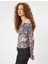 Transparan Bluz Madonna Yaka Uzun Kollu Çiçek Desenli 1