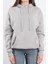 Kadın Kapüşonlu Oversize Sweatshirt Üç İplik Kanguru Cepli Gri Hoodie - 2502 1