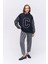 Keçe Baskı Detaylı Sweatshirt Lacivert 3