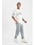 Fit NBA Los Angeles Lakers Erkek Gri Standart Fit Normal Kesim Cepli Düz Paça Skuba Dalgıç Kumaş Jogger C8925AX24AU 1