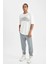 Fit NBA Los Angeles Lakers Erkek Gri Standart Fit Normal Kesim Cepli Düz Paça Skuba Dalgıç Kumaş Jogger C8925AX24AU 2
