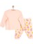 Bisiklet Yaka Gökkuşağı Desen Kız Bebek Pijama Takımı 2