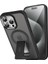Apple iPhone 14 Pro Max Kılıf Magsafe Şarj Özellikli Kenarı Silikon Arka Sert Pc Standlı Tork Kapak 2