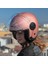 Classy Mat Gold Pembe Kask Şeffaf Cam 3