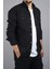 Slim Fit Erkek Kot Gömlek Siyah 2