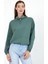 Kadın Norah Göl Yeşili Yakası Detaylı Regular Fit Sweatshirt 1