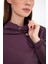 Kadın Norah Mor Yakası Detaylı Regular Fit Sweatshirt 3