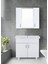 Mdf 80LIK Banyo Alt - Üst Dolabı ve Hilton Lavabo Demonte Ürün 1
