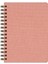 A5 15X21 cm Spiralli Keten Not Defteri Pembe 2
