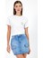 Kadın Summer Beyaz Bisiklet Yaka Yazı Baskılı T-Shirt 1