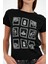 Kadın Butterfly Siyah Baskılı Bisiklet Yaka Regular Fit T-Shirt 3