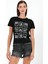 Kadın Butterfly Siyah Baskılı Bisiklet Yaka Regular Fit T-Shirt 4