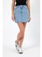 Kadın Alishia Sky Blue Regular Fit Jean Etek 3