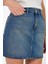 Kadın Alishia Dark Blue Regular Fit Jean Etek 3